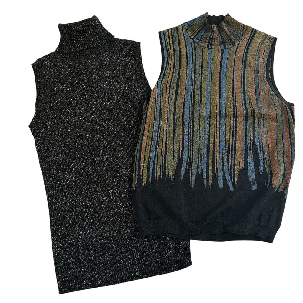 Womens Bundle Size Small Vest Turtleneck Tank Top Office Business Casual Work